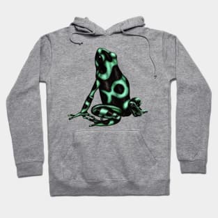 Green and black poison dart frog Hoodie